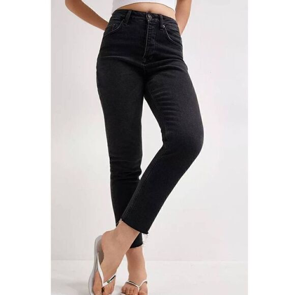 Urban Outfitters BDG Dillon High-Rise Slim Straight Black Jeans Size 29 - Picture 1 of 12